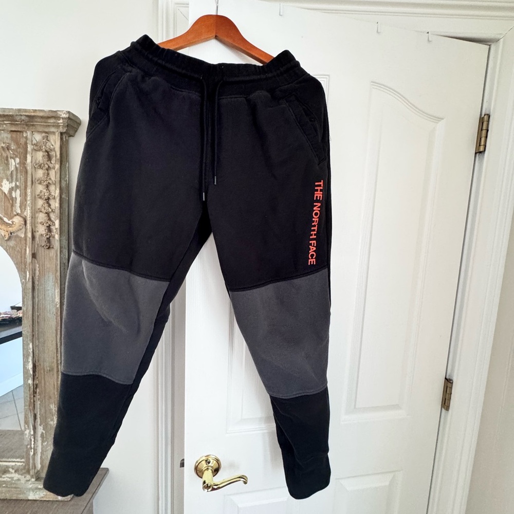 The North Face Black and Gray Joggers with Tapered Fit
